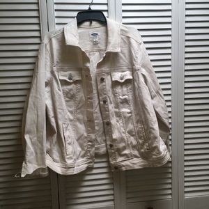 White denim jacket from Old Navy